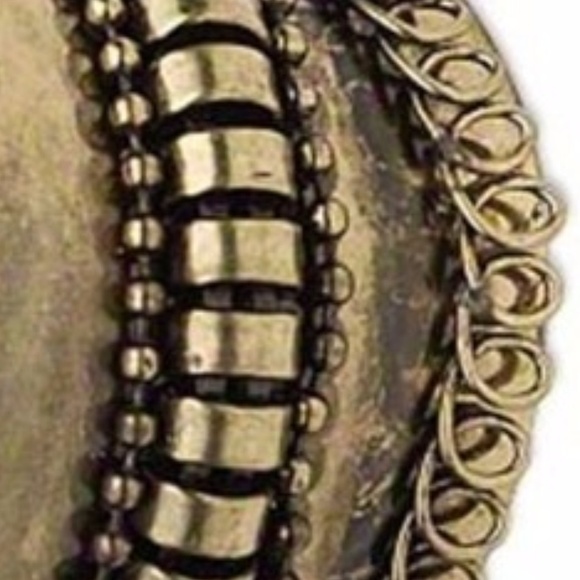 Antiqued Brass Steampunk Wide Cuff Bracelet - Picture 2 of 3